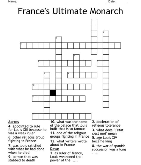 french monarch crossword|monarch crossword puzzle.